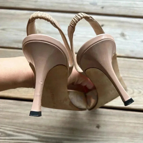 Manolo Blahnik Slingback Heels Handmade in Italy Sz 36 / 6 - Picture 8 of 14